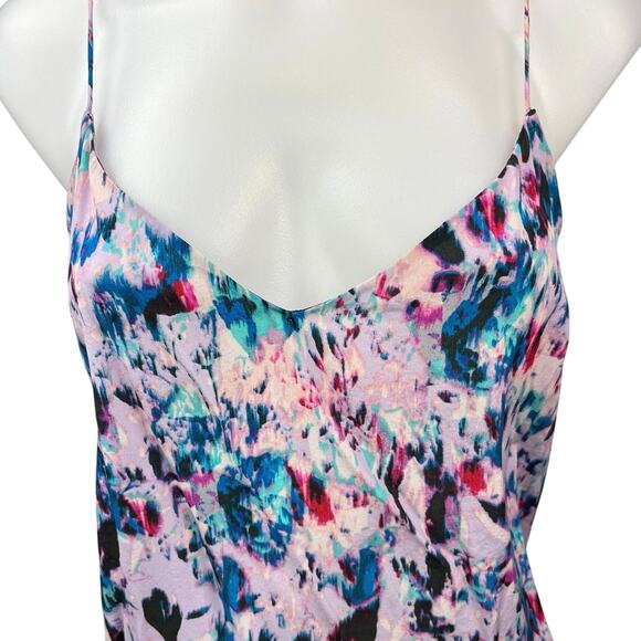 J.Crew Multicolor 100% Silk Abstract Sleeveless Floral Cami Camisole Tank Top 6 - Picture 4 of 6
